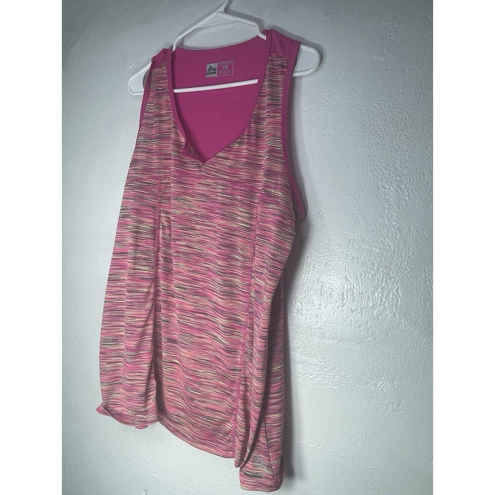 RBX Performance Tank Top Womens 2X Pink Space Dye Athletic Workout Active Plus - Picture 9 of 12